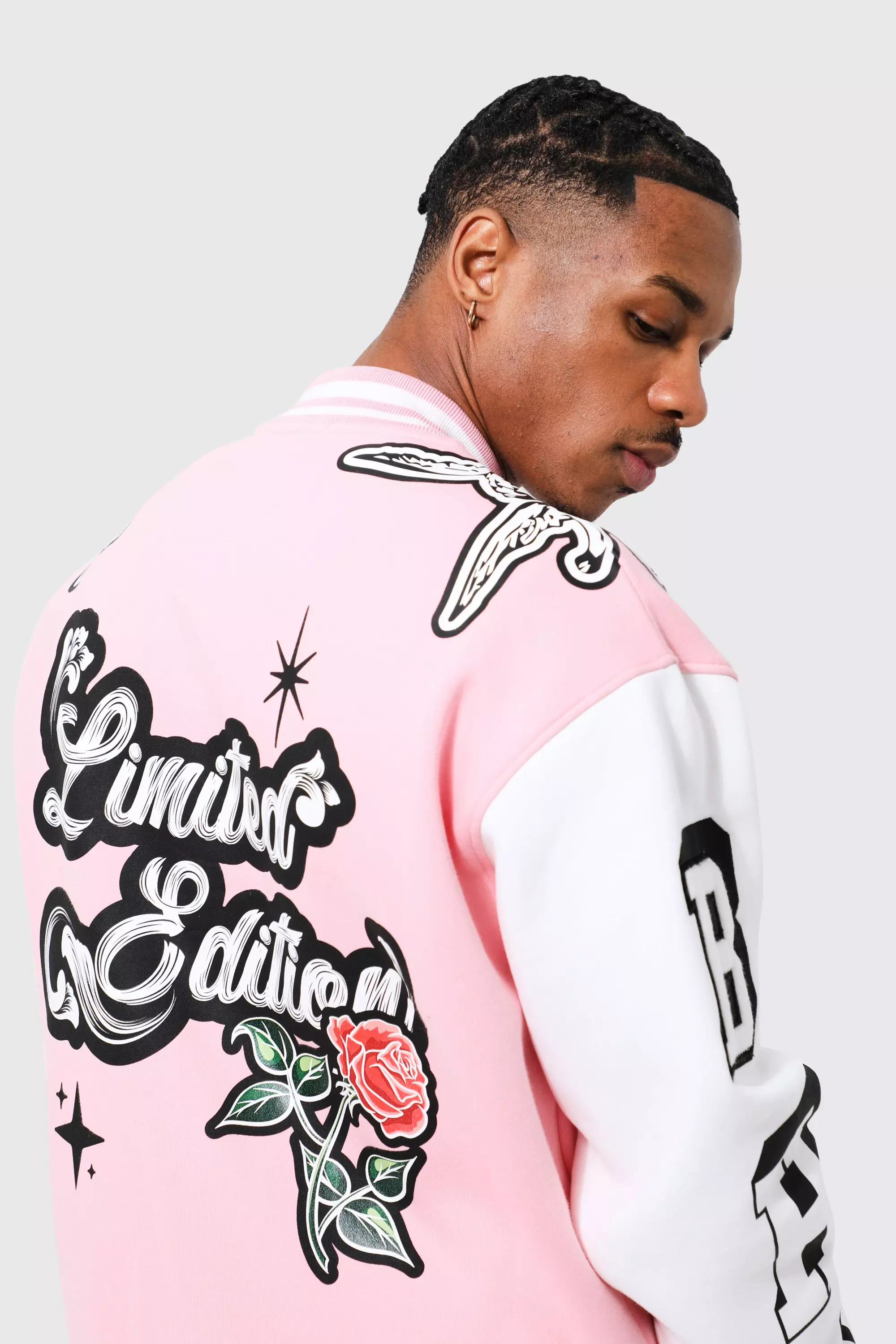 Milklim pastel hotsell jersey varsity jacket